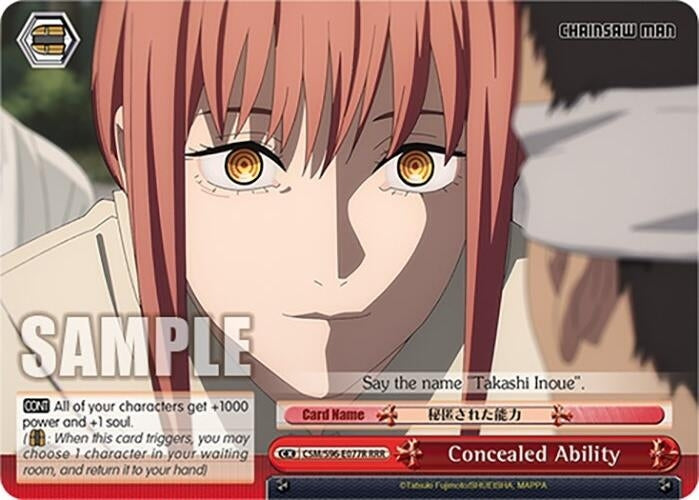 Image for Concealed Ability (RRR) (Chainsaw Man) (CSM/S96-E077R RRR) - Weiss Schwarz