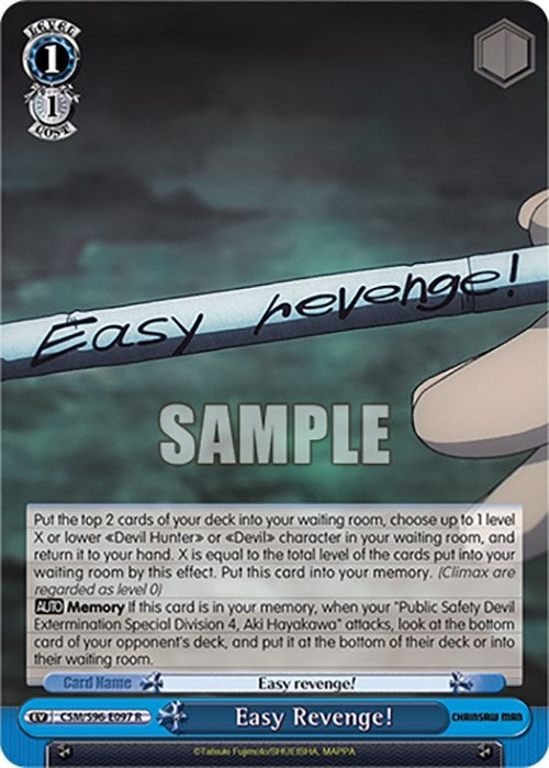 Image for Easy Revenge! (Chainsaw Man) (CSM/S96-E097 R) - Weiss Schwarz