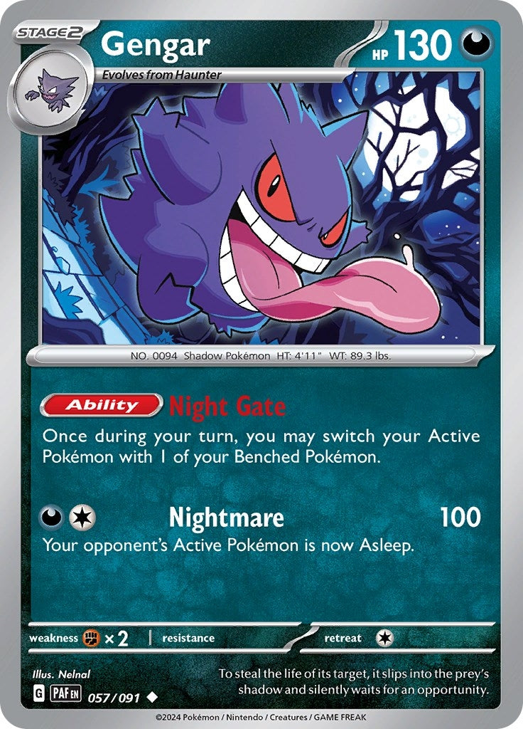Image for Gengar (SV: Paldean Fates) (057/091) - Pokemon