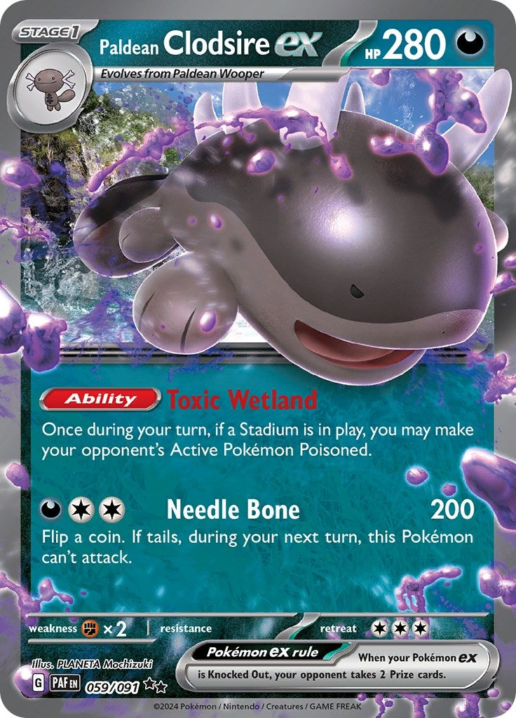 Image for Paldean Clodsire ex (SV: Paldean Fates) (059/091) - Pokemon