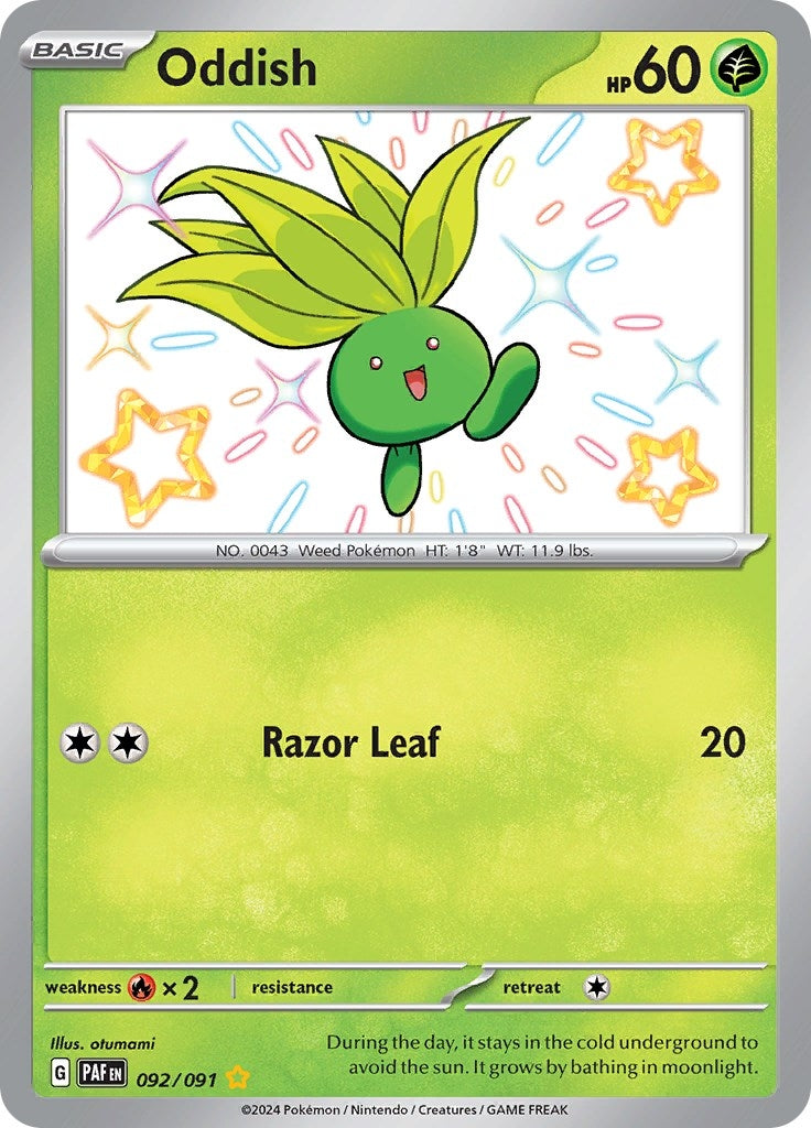 Image for Oddish (SV: Paldean Fates) (092/091) - Pokemon