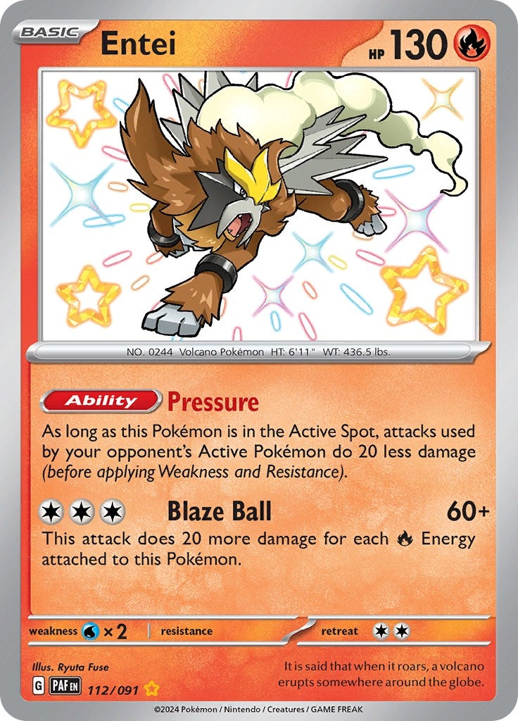 Image for Entei (SV: Paldean Fates) (112/091) - Pokemon