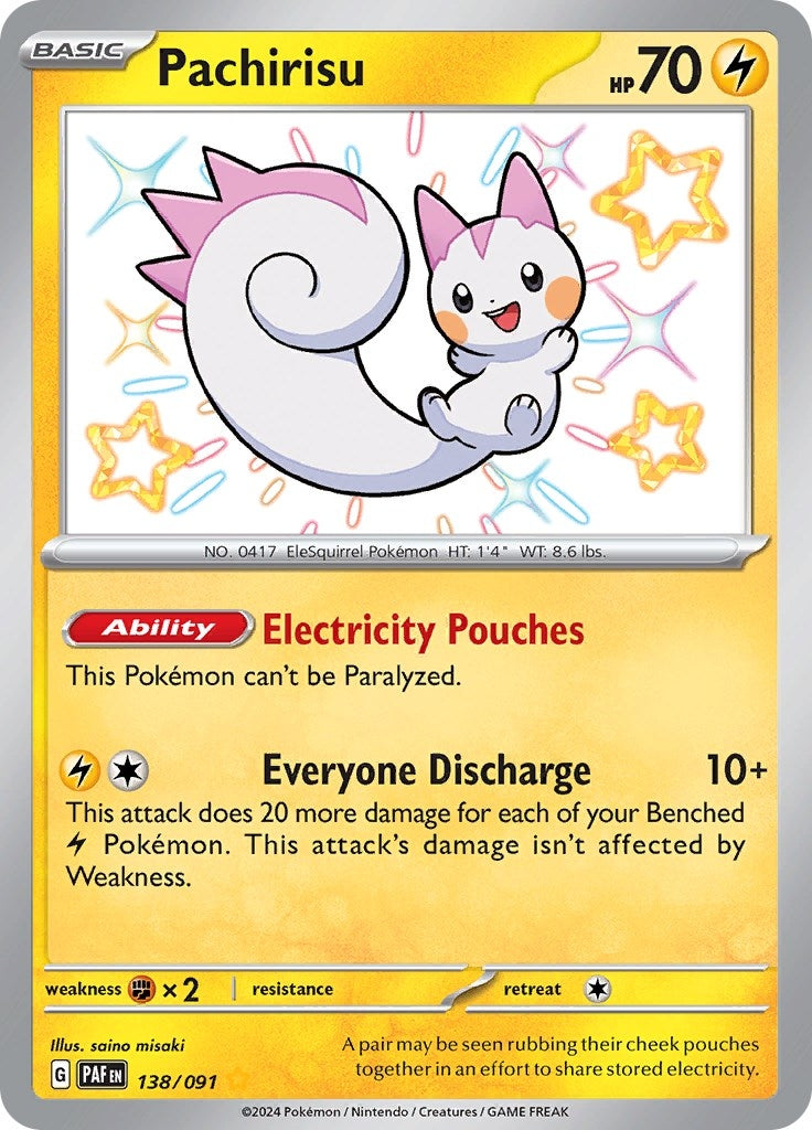 Image for Pachirisu (SV: Paldean Fates) (138/091) - Pokemon