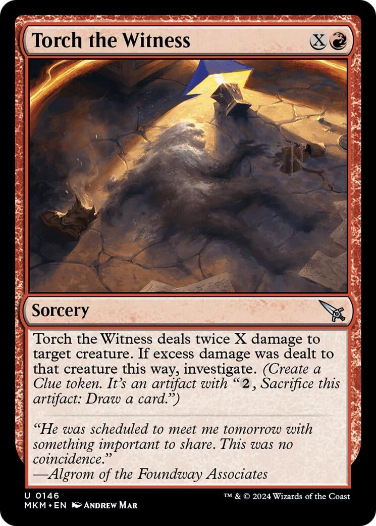Image for Torch the Witness (a) (Murders at Karlov Manor) (146) - Magic: The Gathering