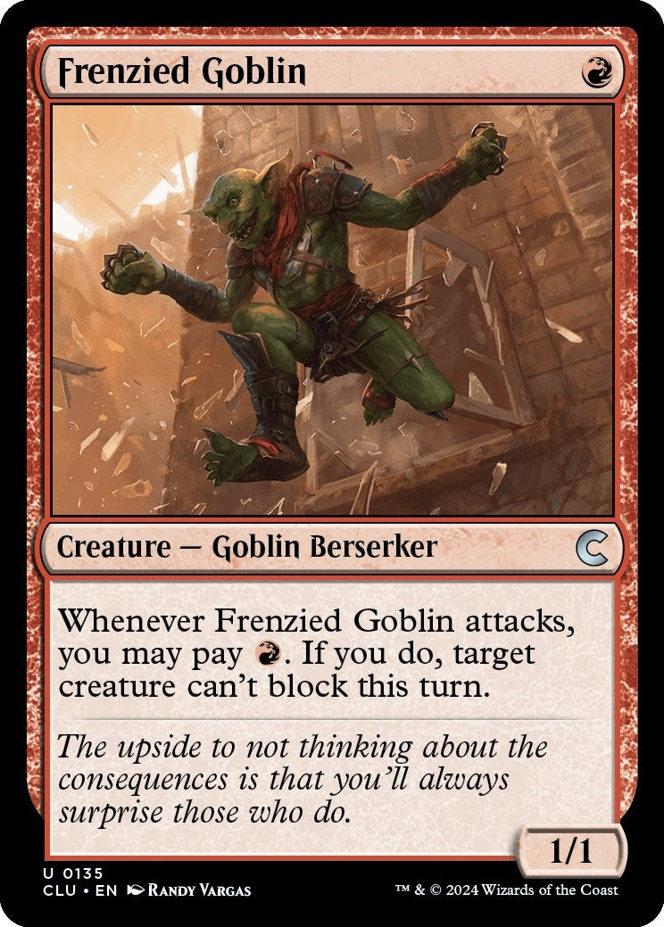 Image for Frenzied Goblin (Ravnica: Clue Edition) (135) - Magic: The Gathering