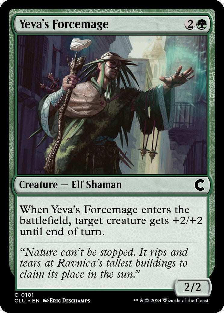 Image for Yeva's Forcemage (Ravnica: Clue Edition) (181) - Magic: The Gathering