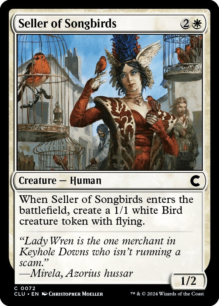 Image for Seller of Songbirds (Ravnica: Clue Edition) (72) - Magic: The Gathering