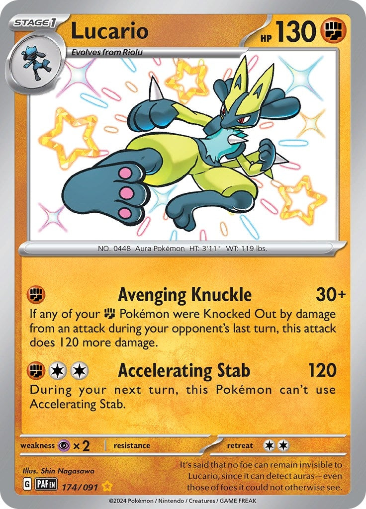 Image for Lucario (SV: Paldean Fates) (174/091) - Pokemon