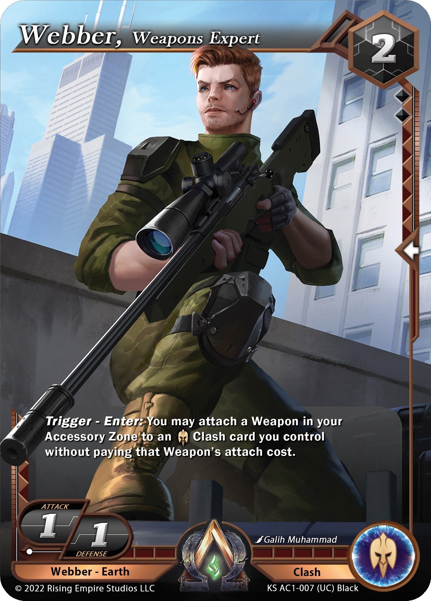 Image for Webber, Weapons Expert (The Awakening (Kickstarter)) (KS AC1-007) - Alpha Clash