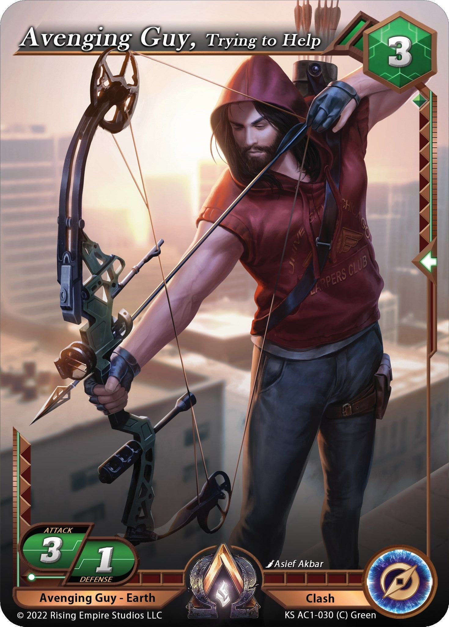Image for Avenging Guy, Trying to Help (The Awakening (Kickstarter)) (KS AC1-030) - Alpha Clash