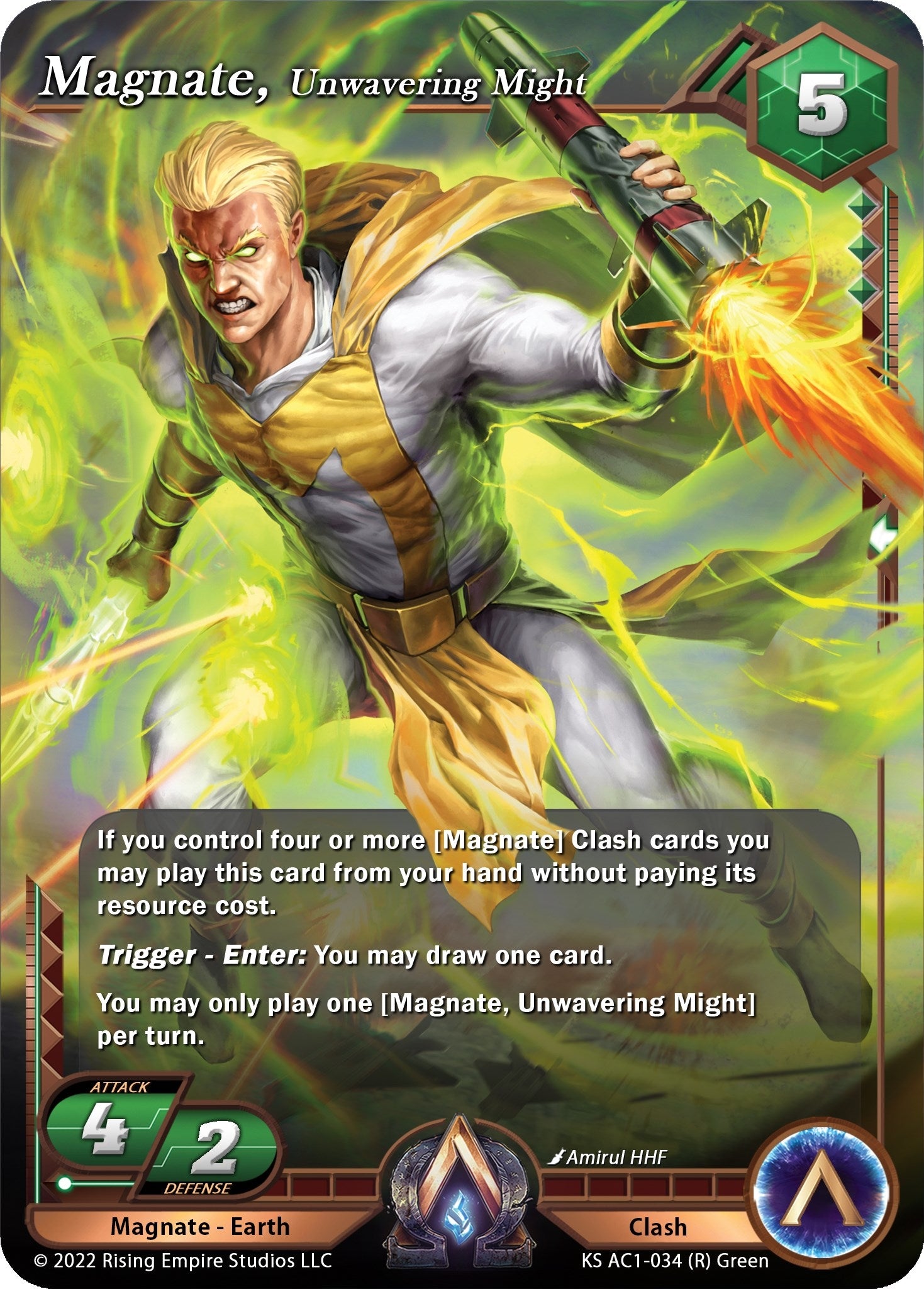 Image for Magnate, Unwavering might (The Awakening (Kickstarter)) (KS AC1-034) - Alpha Clash