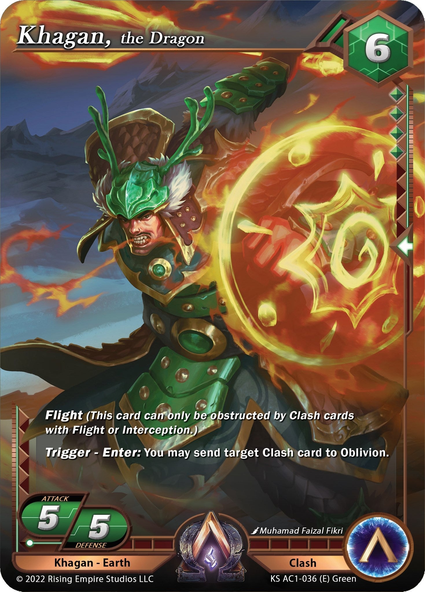 Image for Khagan, the Dragon (The Awakening (Kickstarter)) (KS AC1-036) - Alpha Clash