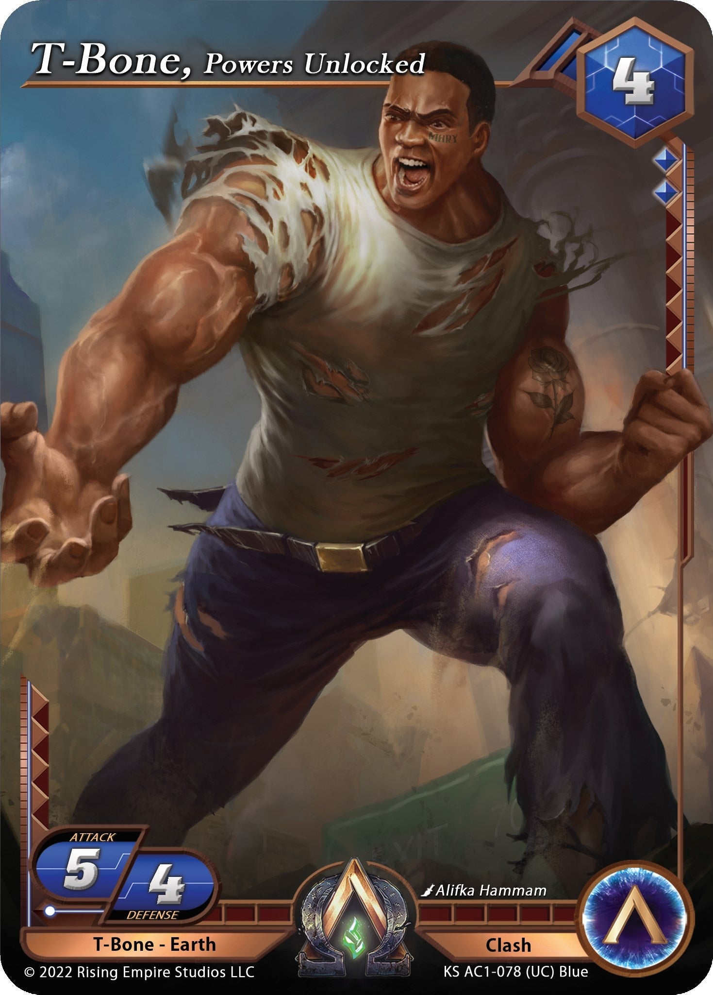 Image for T-Bone, Powers Unlocked (The Awakening (Kickstarter)) (KS AC1-078) - Alpha Clash