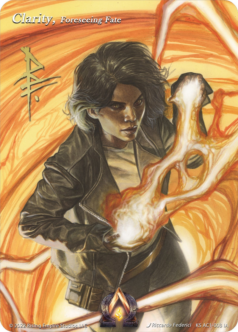 Image for Clarity, Foreseeing Fate (Iconic Art) (The Awakening (Kickstarter)) (KS AC1-003 IA) - Alpha Clash
