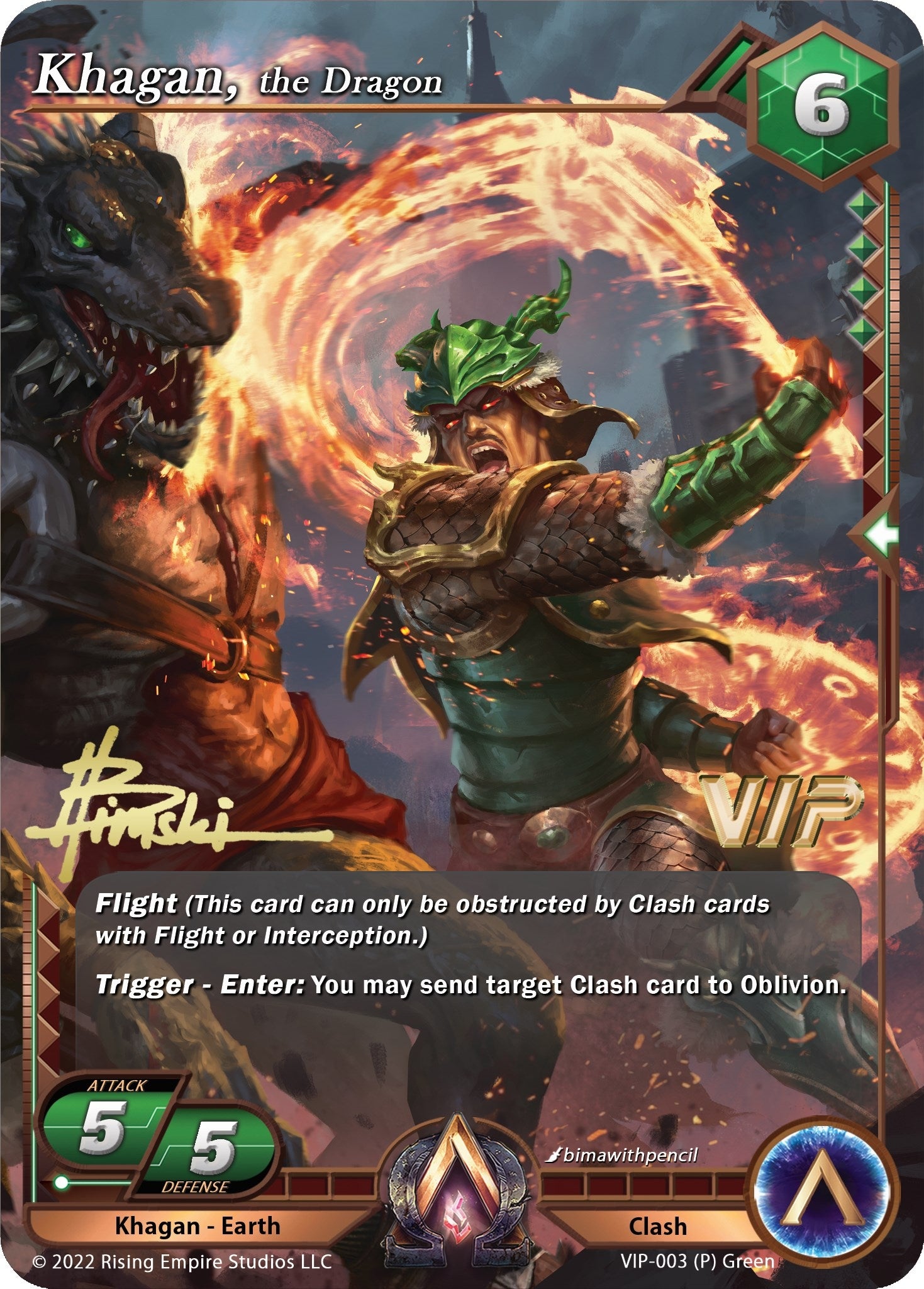 Image for Khagan, the Dragon VIP Promo (The Awakening (Kickstarter)) (VIP-003) - Alpha Clash
