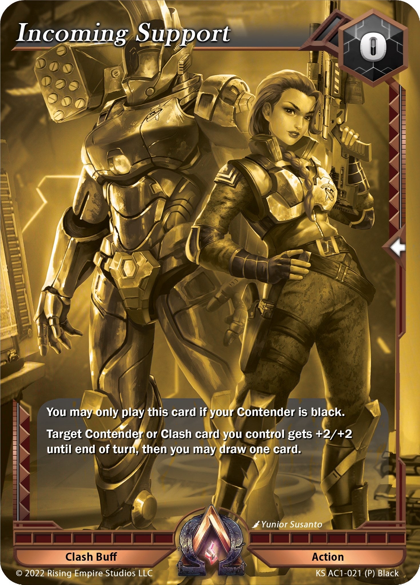 Image for Incoming Support (Gold Foil Promo) (The Awakening (Kickstarter)) (KS AC1-021) - Alpha Clash