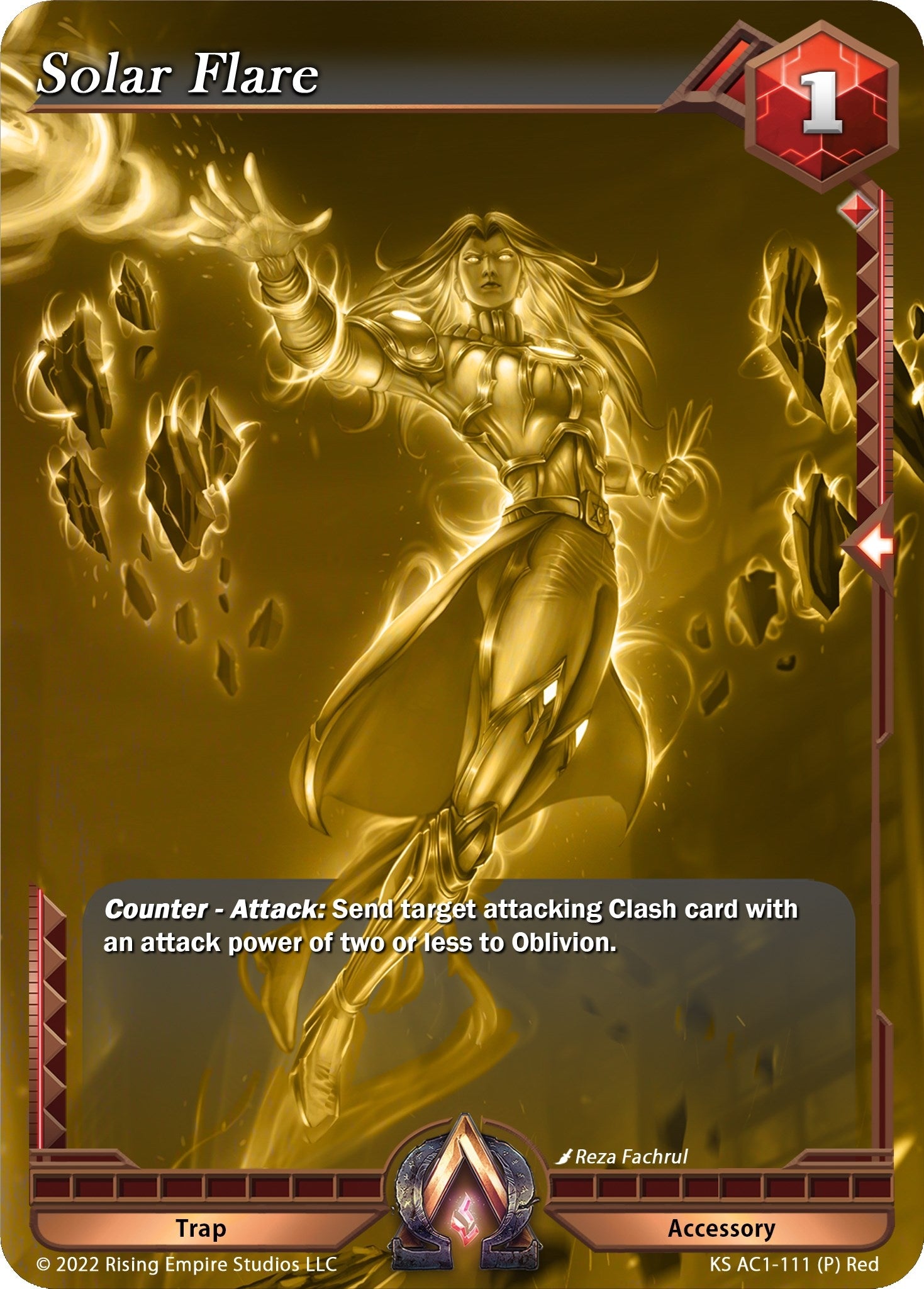 Image for Solar Flare (Gold Foil Promo) (The Awakening (Kickstarter)) (KS AC1-111) - Alpha Clash
