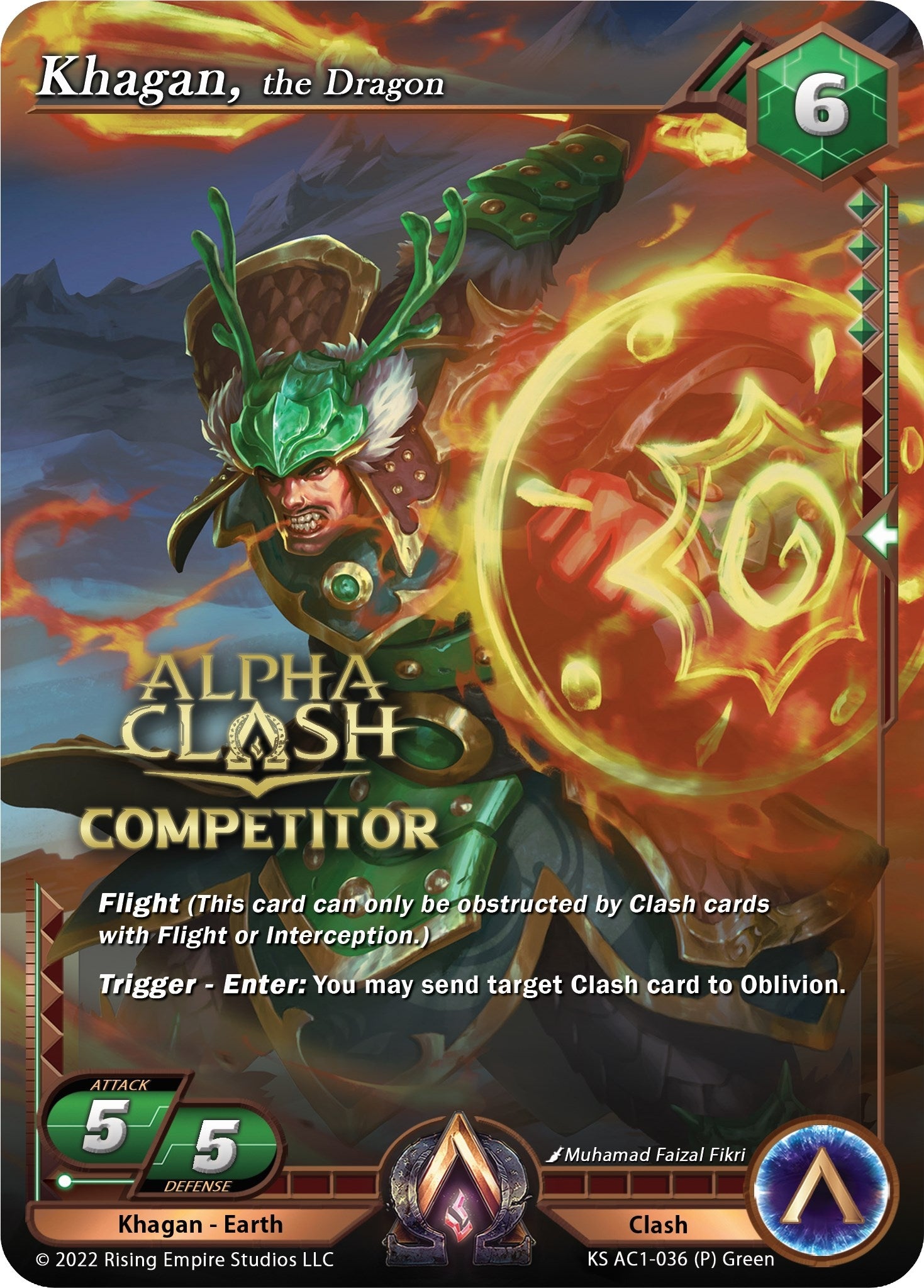 Image for Khagan, the Dragon (Competitor Promo) (The Awakening (Kickstarter)) (KS AC1-036) - Alpha Clash