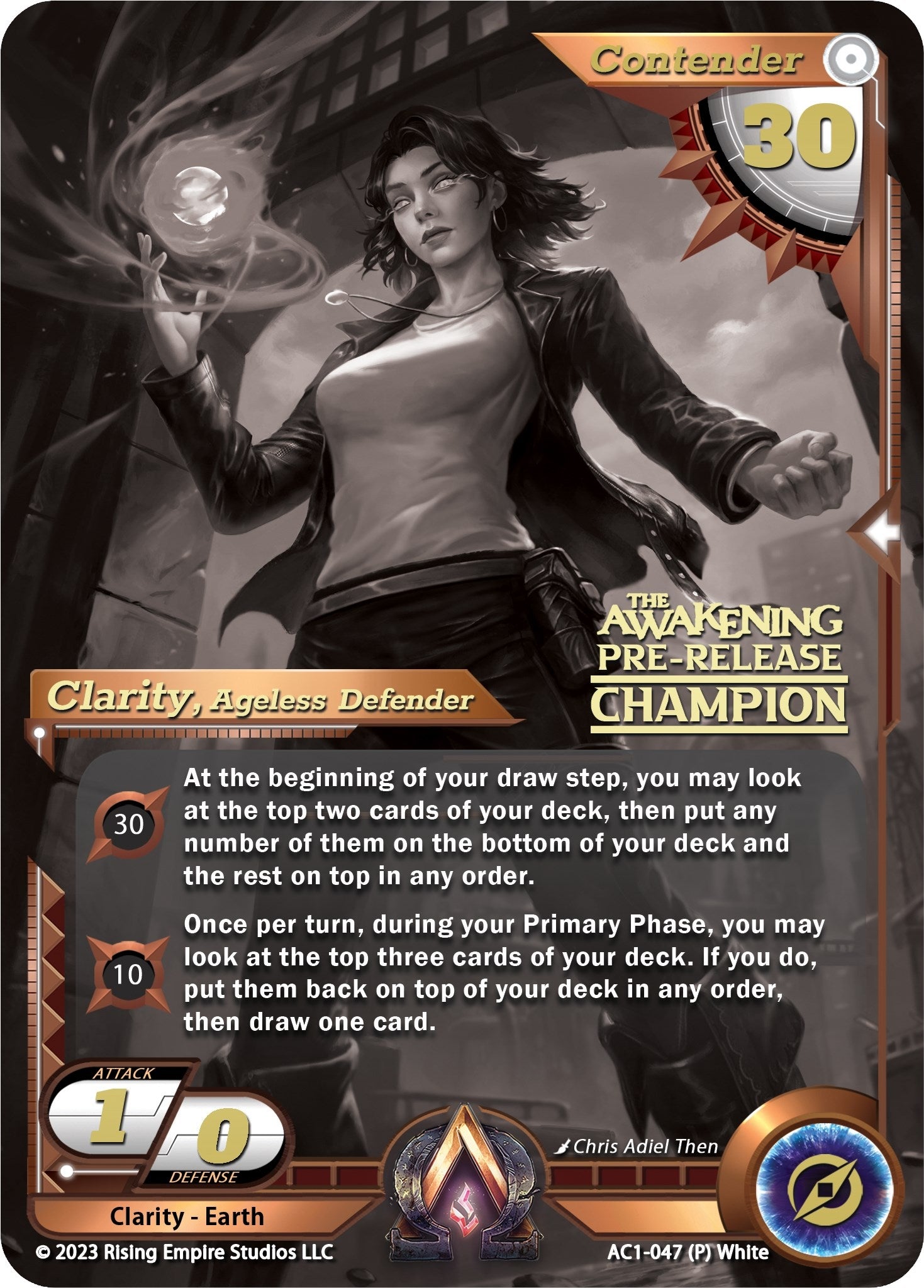 Image for Clarity, Ageless Defender (Pre-Release Champion) (The Awakening) (AC1-047) - Alpha Clash
