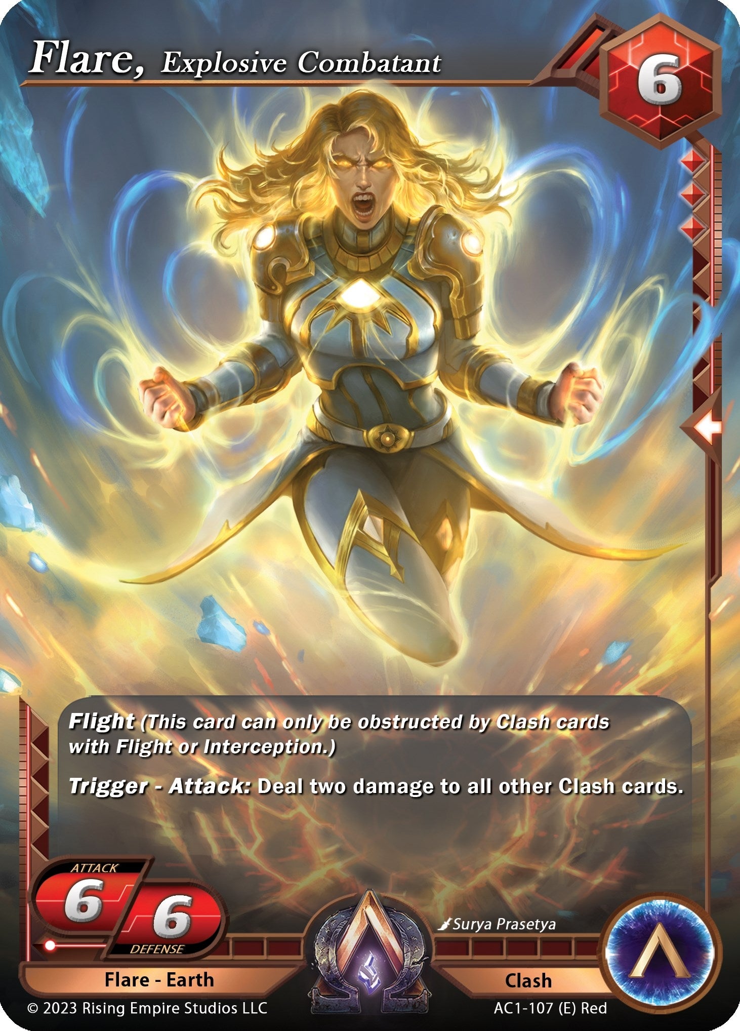 Image for Flare, Explosive Combatant (The Awakening) (AC1-107) - Alpha Clash