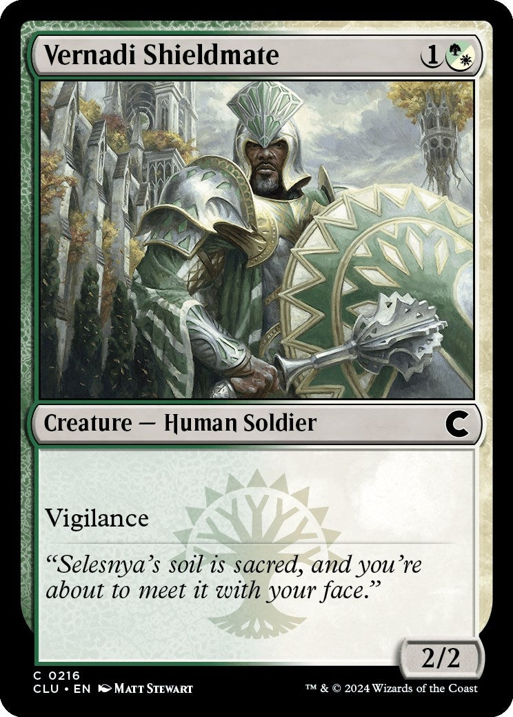 Image for Vernadi Shieldmate (Ravnica: Clue Edition) (216) - Magic: The Gathering