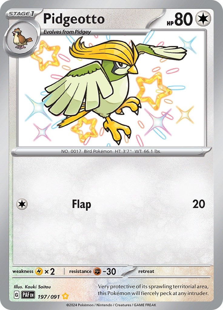 Image for Pidgeotto (SV: Paldean Fates) (197/091) - Pokemon