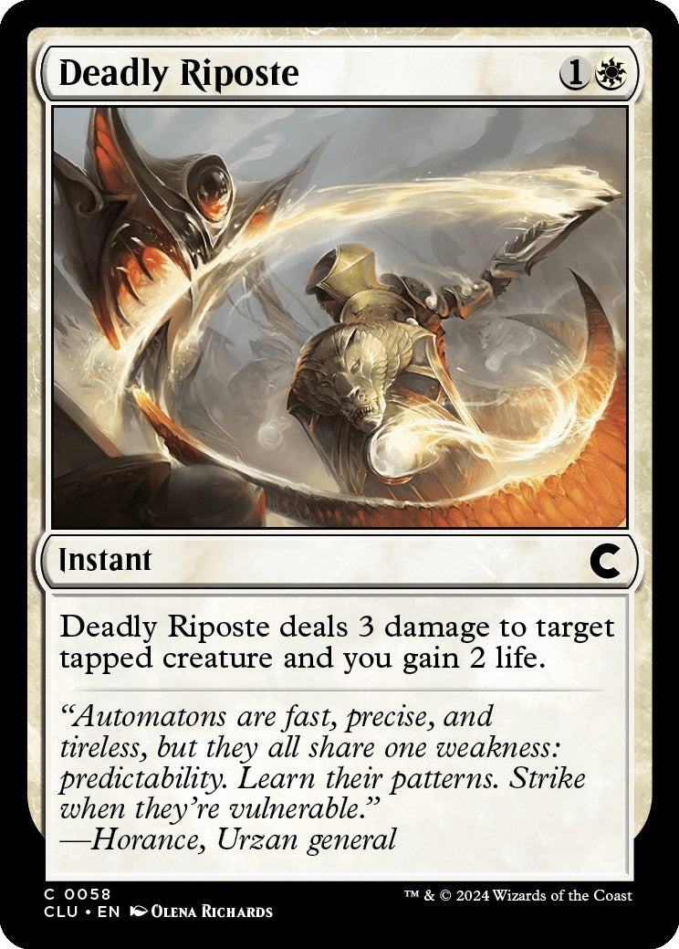 Image for Deadly Riposte (Ravnica: Clue Edition) (58) - Magic: The Gathering