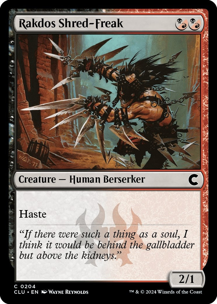 Image for Rakdos Shred-Freak (Ravnica: Clue Edition) (204) - Magic: The Gathering