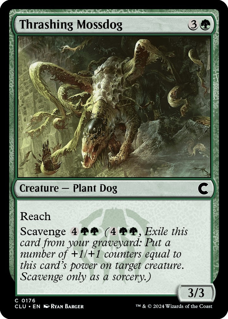 Image for Thrashing Mossdog (Ravnica: Clue Edition) (176) - Magic: The Gathering