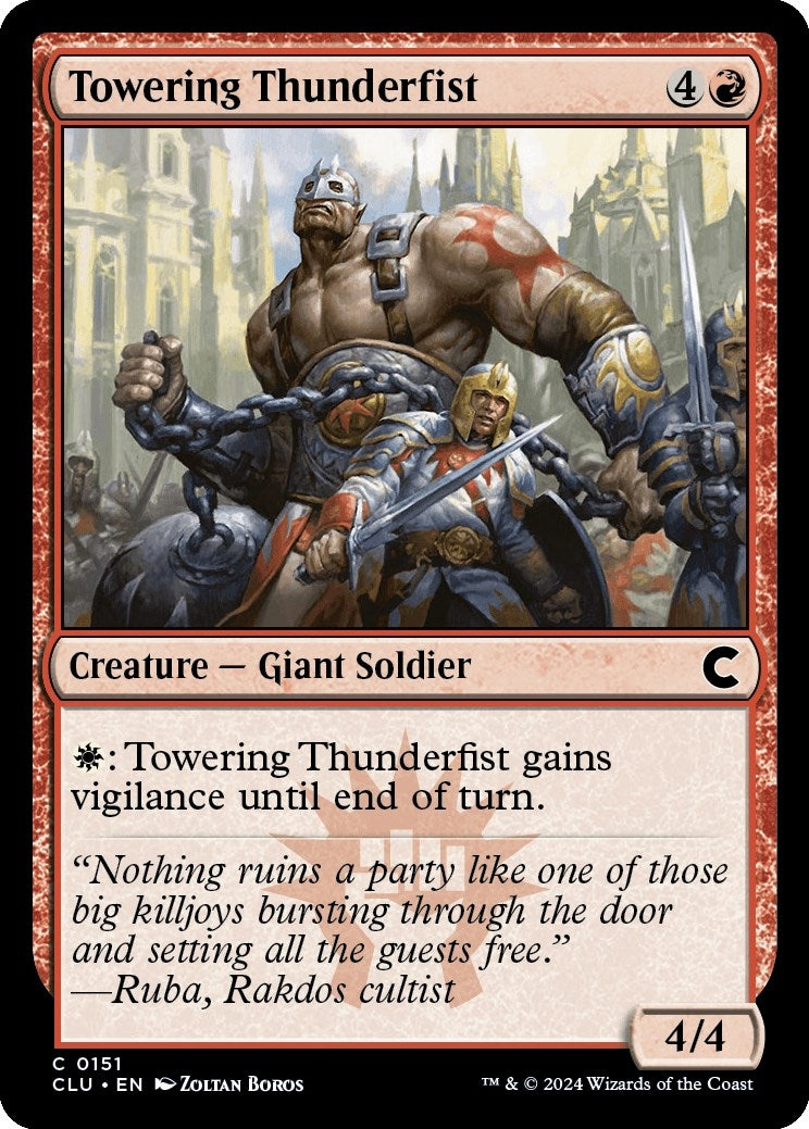 Image for Towering Thunderfist (Ravnica: Clue Edition) (151) - Magic: The Gathering