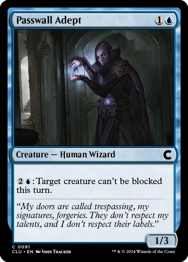 Image for Passwall Adept (Ravnica: Clue Edition) (91) - Magic: The Gathering