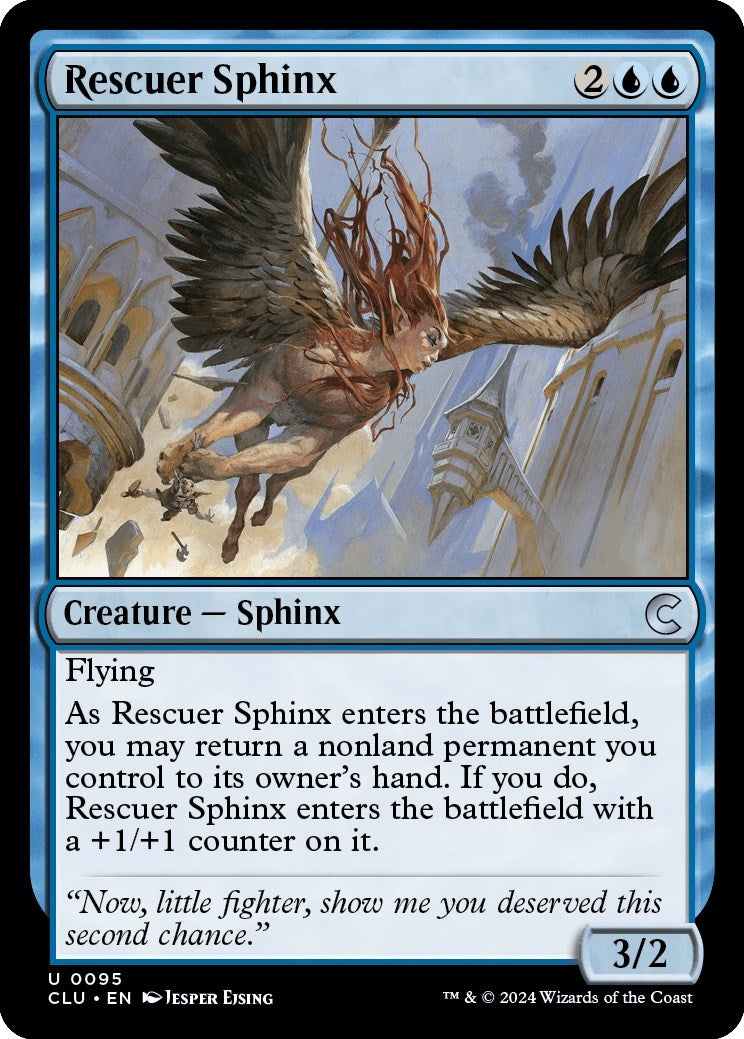 Image for Rescuer Sphinx (Ravnica: Clue Edition) (95) - Magic: The Gathering