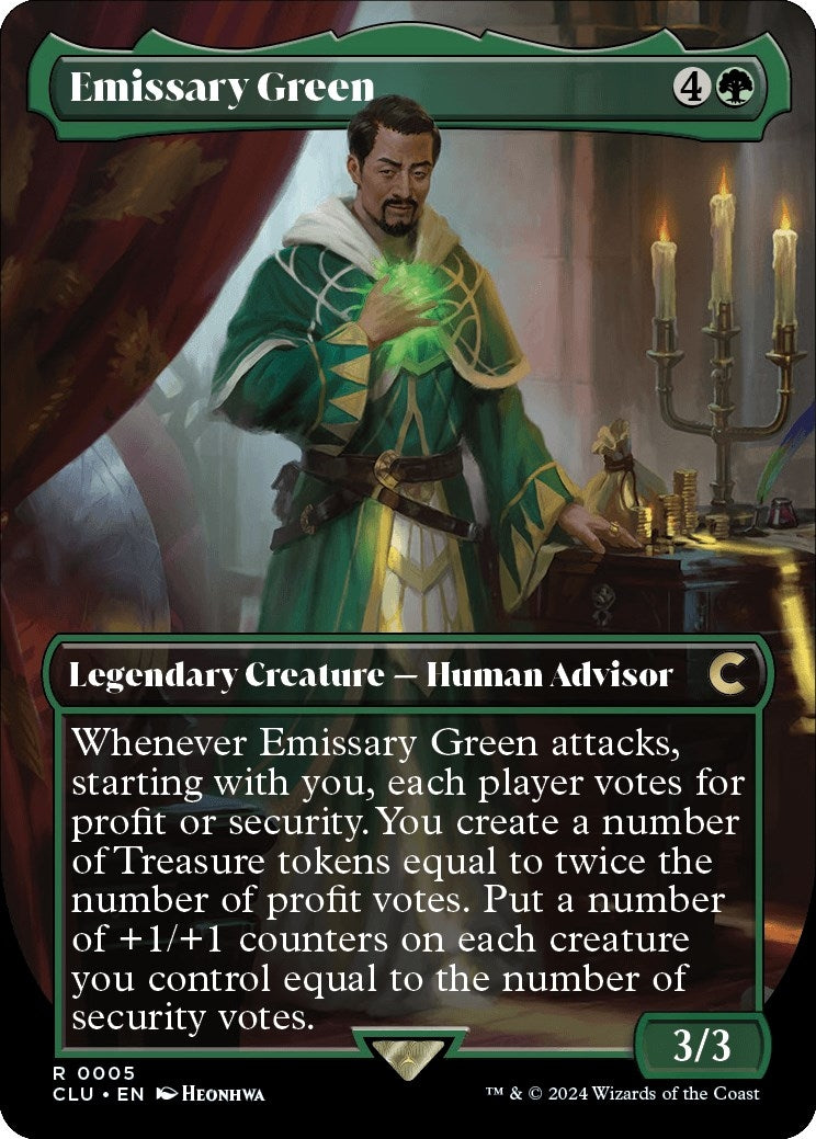 Image for Emissary Green (Borderless) (Ravnica: Clue Edition) (5) - Magic: The Gathering