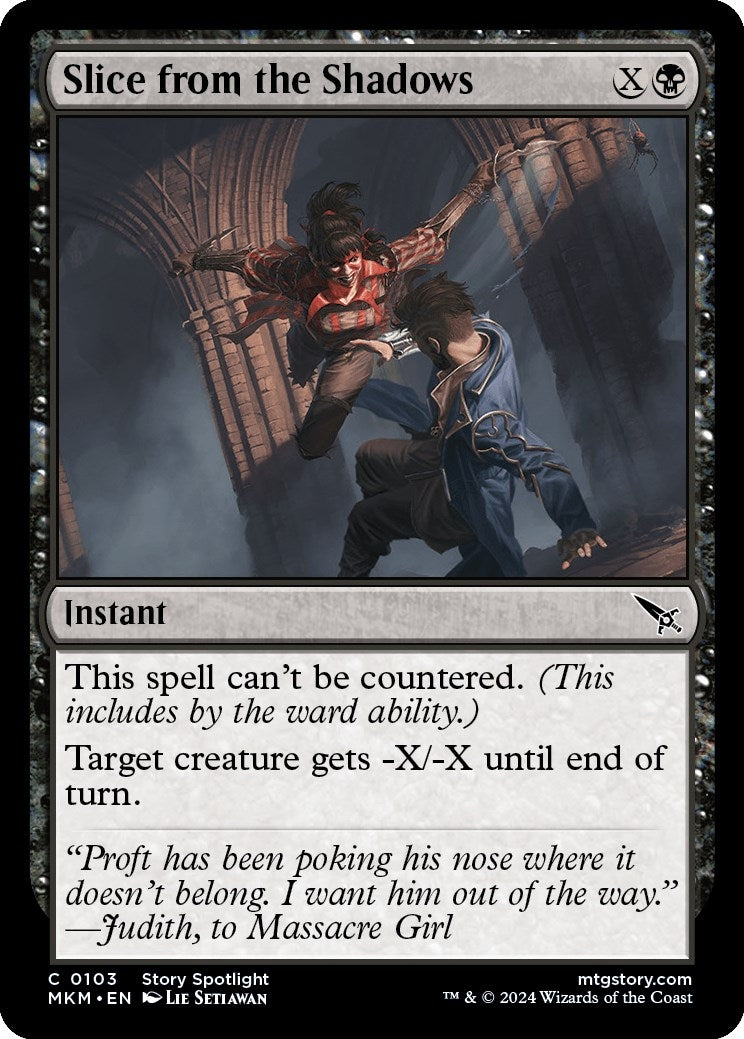 Image for Slice from the Shadows (Murders at Karlov Manor) (103) - Magic: The Gathering