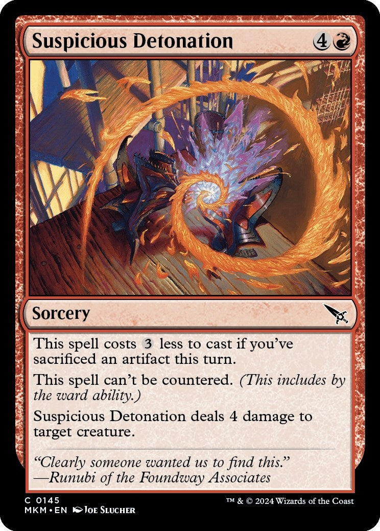 Image for Suspicious Detonation (Murders at Karlov Manor) (145) - Magic: The Gathering