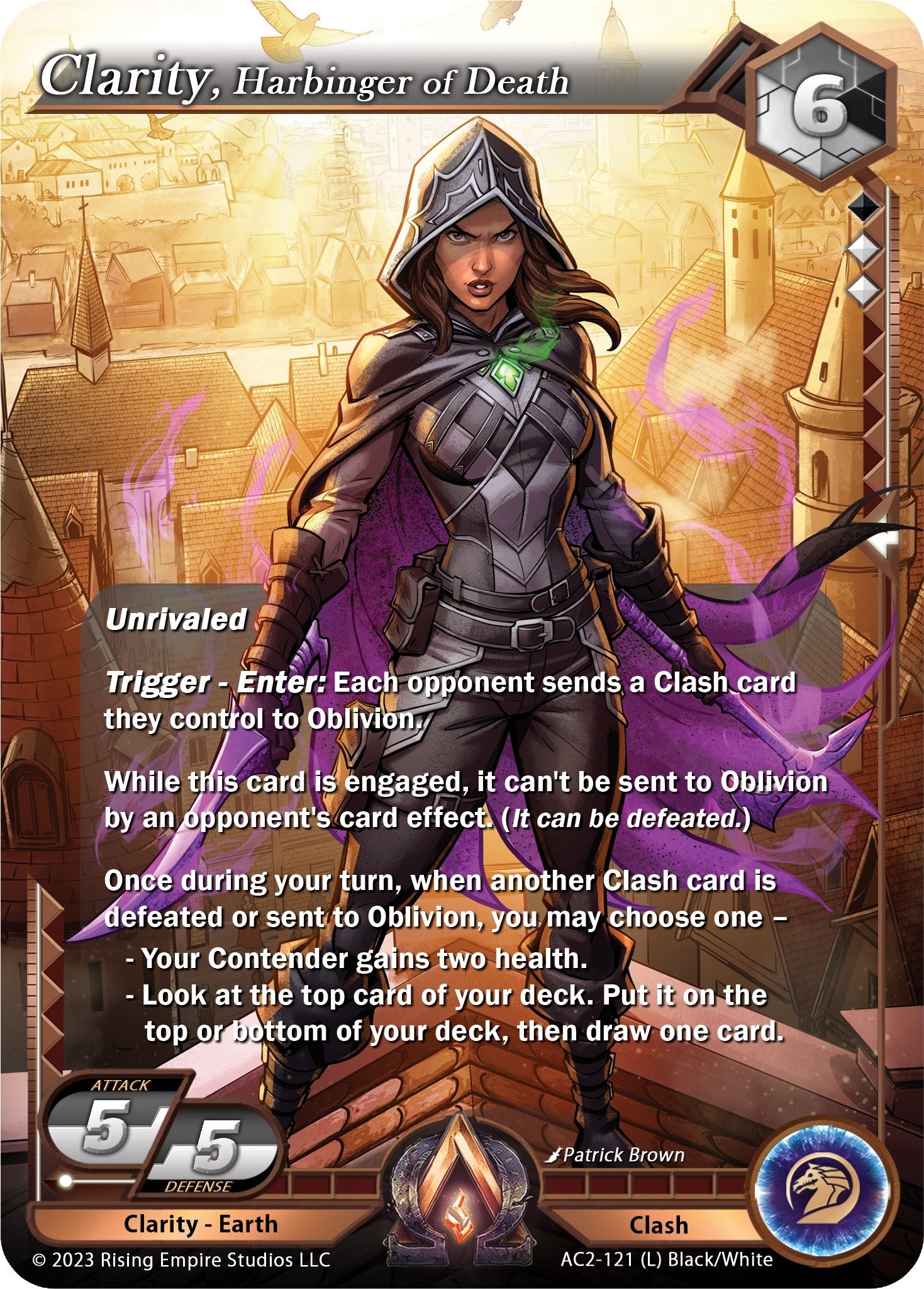Image for Clarity, Harbinger of Death (Clashgrounds) (AC2-121) - Alpha Clash