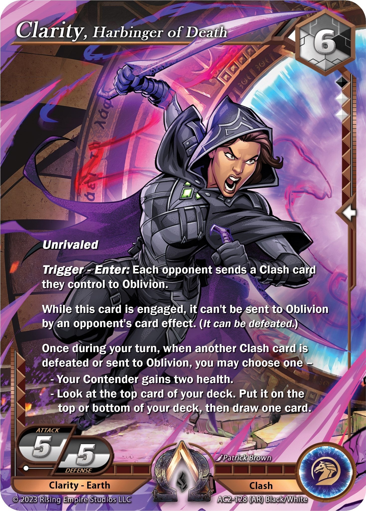 Image for Clarity, Harbinger of Death (Alpha Rare) (Clashgrounds) (AC2-128) - Alpha Clash