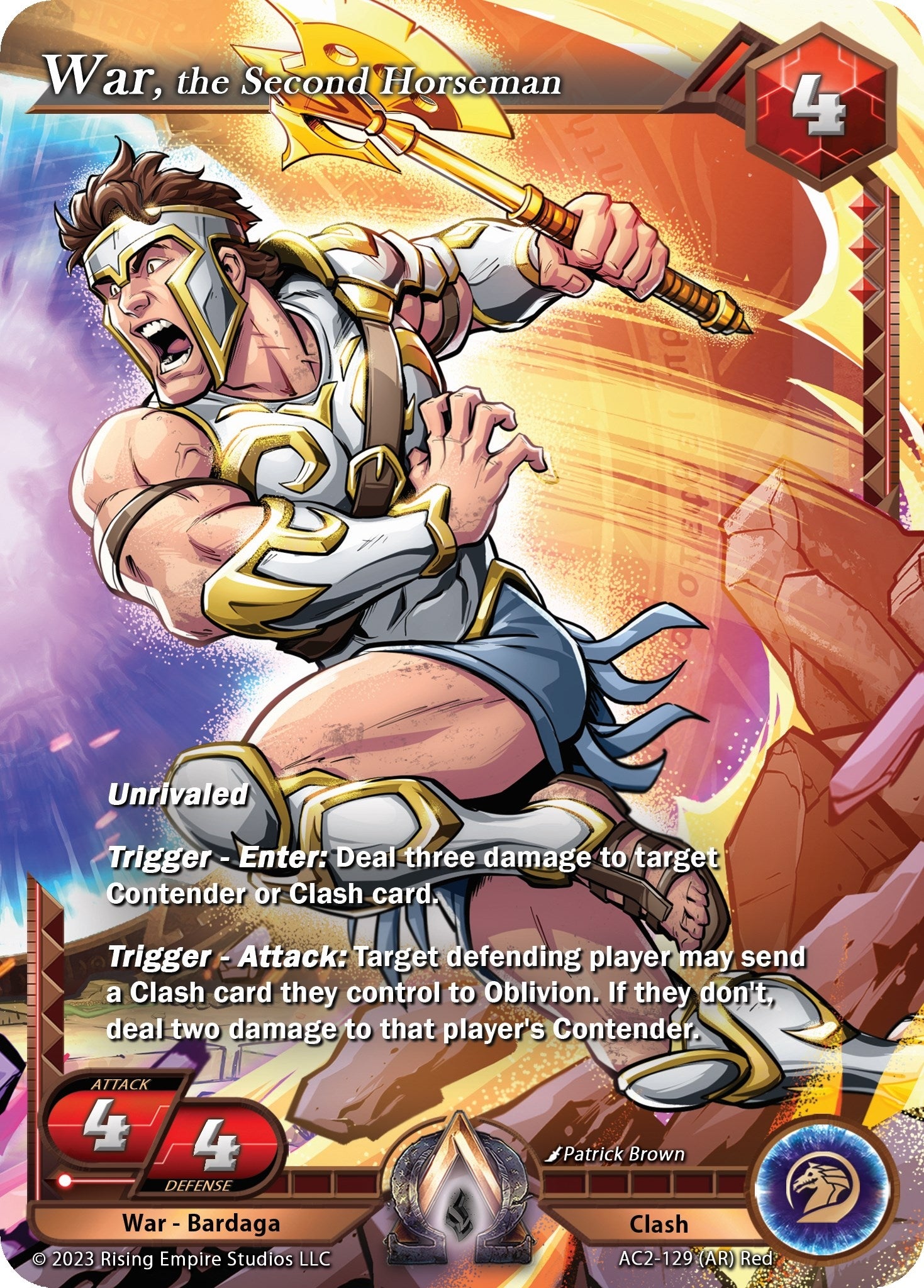 Image for War, the Second Horseman (Alpha Rare) (Clashgrounds) (AC2-129) - Alpha Clash