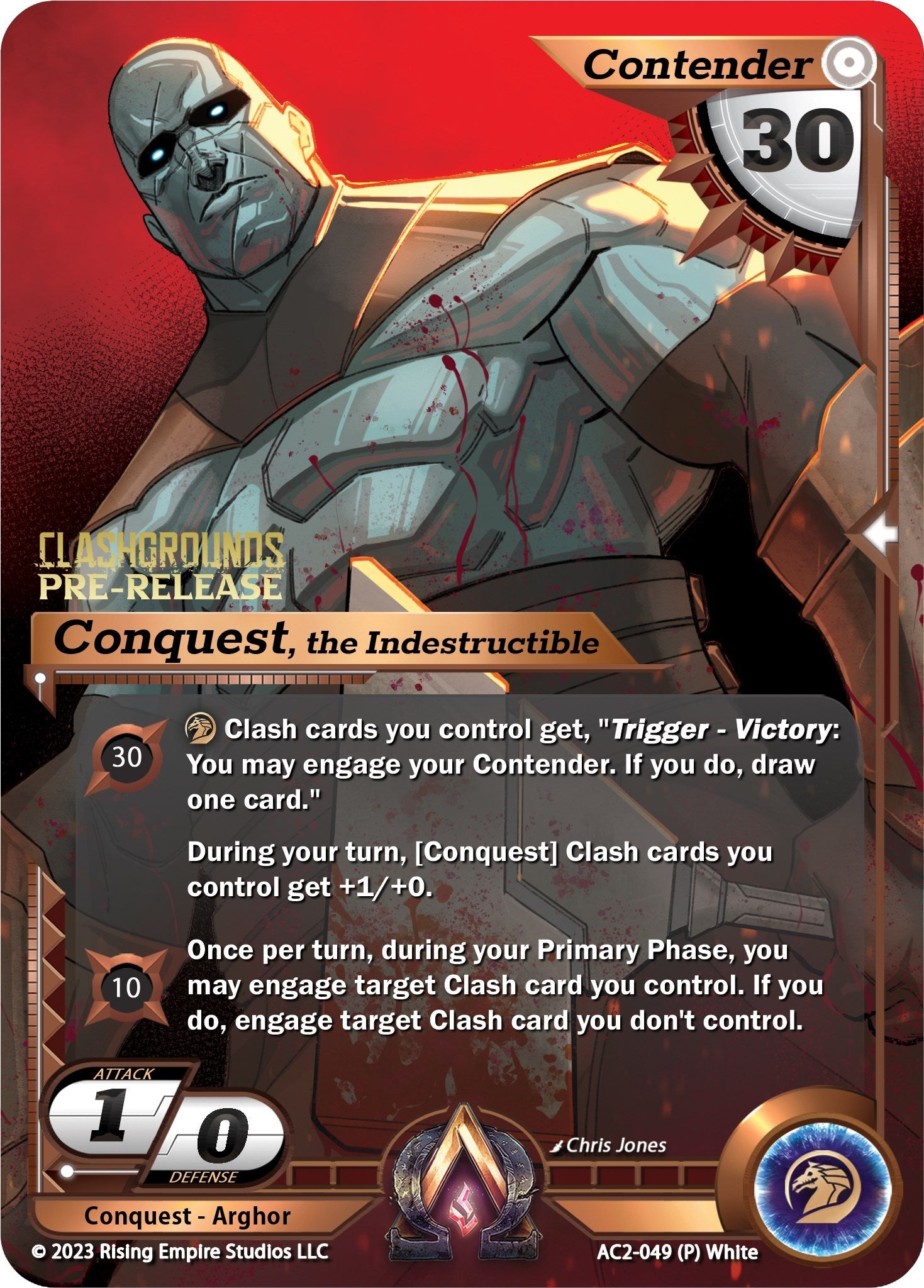 Image for Conquest, the Indestructible (Pre-Release) (Clashgrounds) (AC2-049) - Alpha Clash