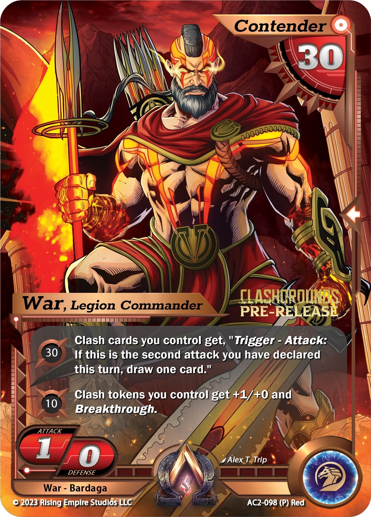 Image for War, Legion Commander (Pre-Release) (Clashgrounds) (AC2-098) - Alpha Clash