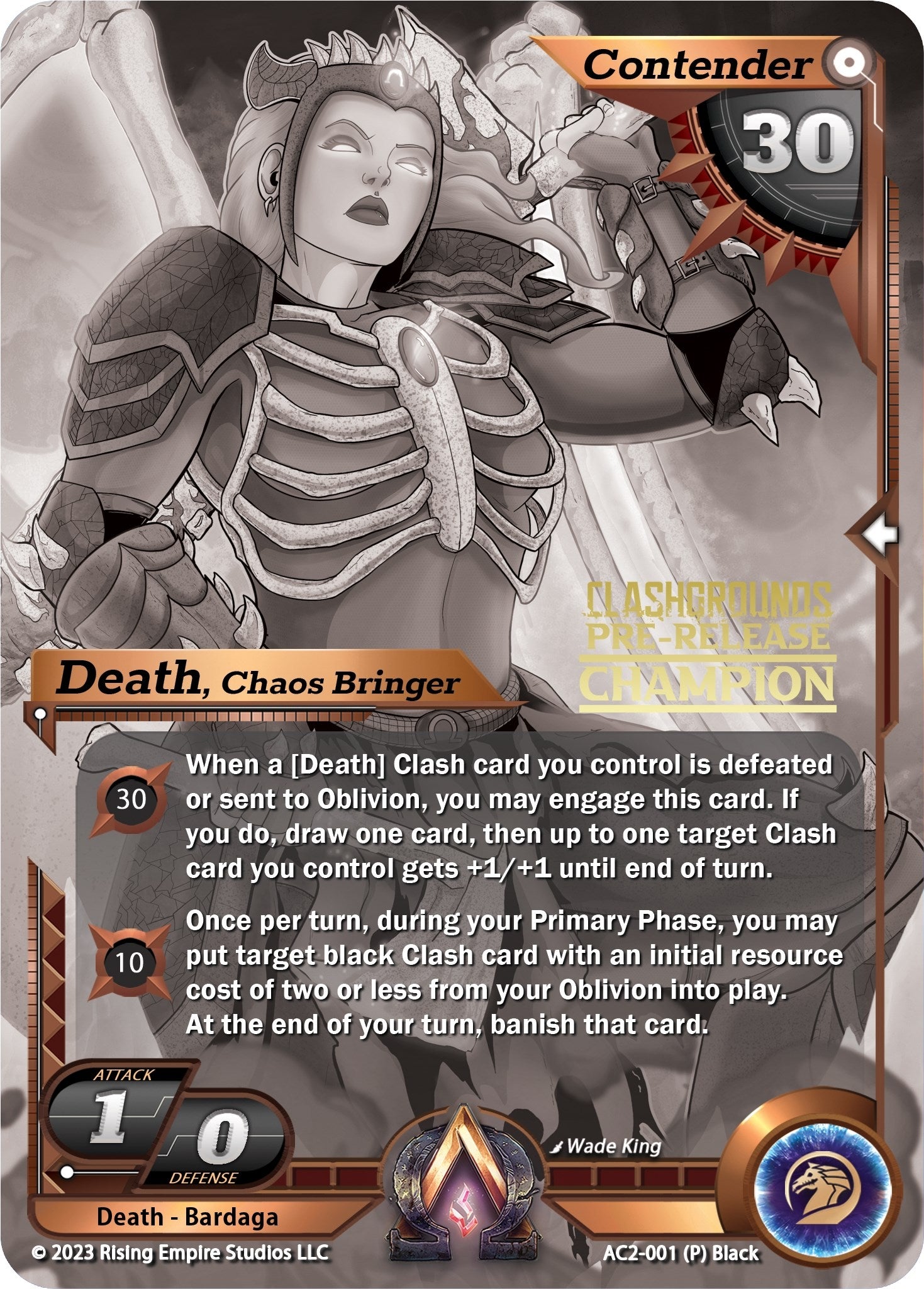 Image for Death, Chaos Bringer (Pre-Release Champion) (Clashgrounds) (AC2-001) - Alpha Clash