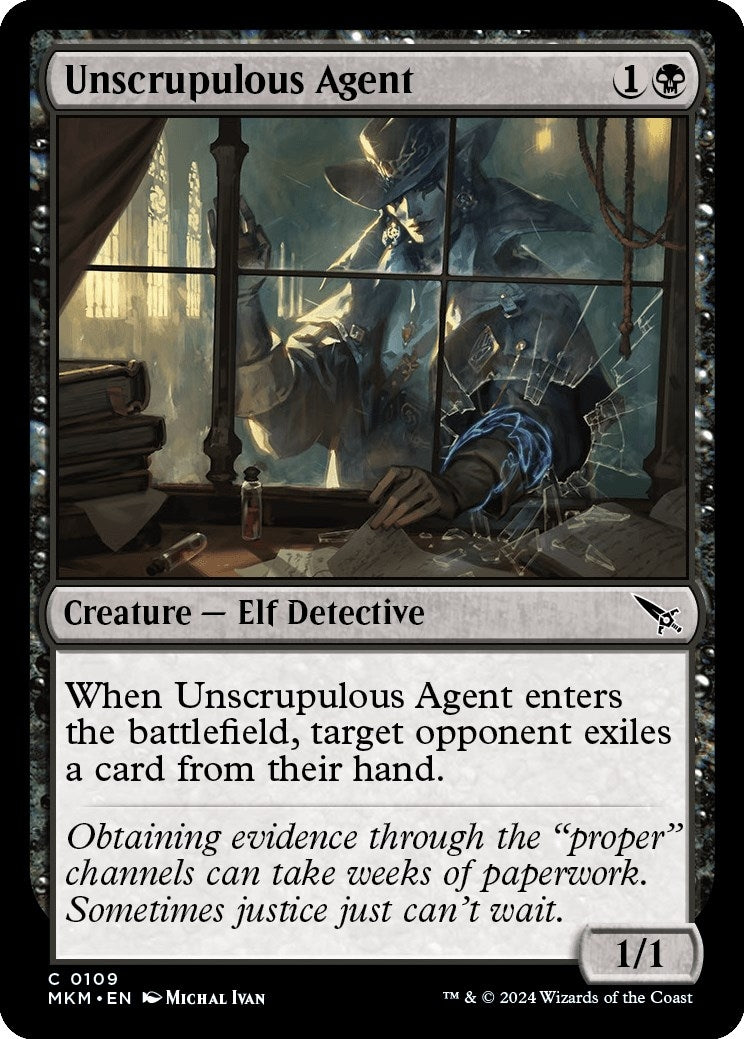 Image for Unscrupulous Agent (Murders at Karlov Manor) (109) - Magic: The Gathering