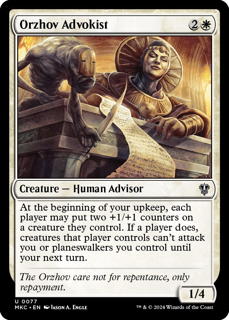 Image for Orzhov Advokist (Commander: Murders at Karlov Manor) (77) - Magic: The Gathering