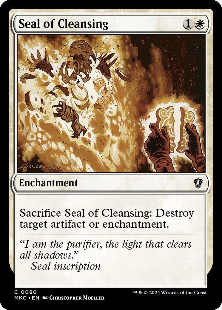 Image for Seal of Cleansing (Commander: Murders at Karlov Manor) (80) - Magic: The Gathering