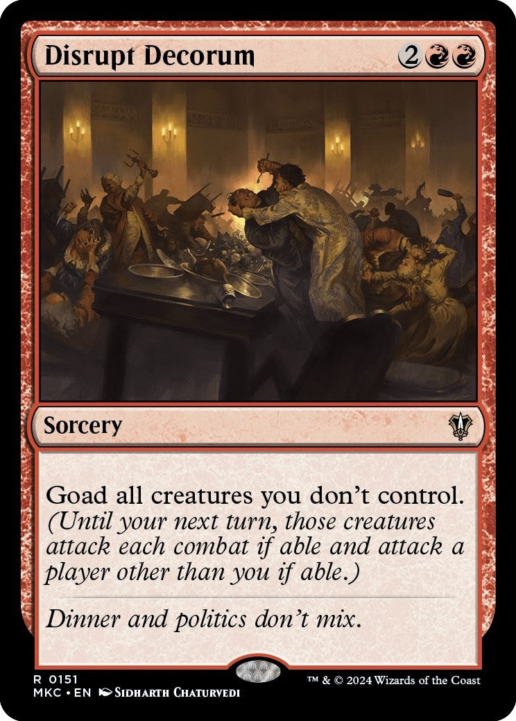 Image for Disrupt Decorum (Commander: Murders at Karlov Manor) (151) - Magic: The Gathering