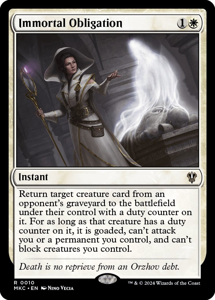 Image for Immortal Obligation (Commander: Murders at Karlov Manor) (10) - Magic: The Gathering