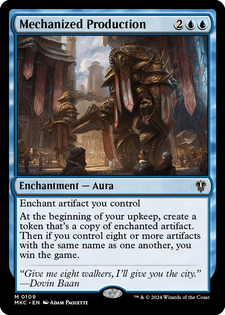 Image for Mechanized Production (Commander: Murders at Karlov Manor) (109) - Magic: The Gathering