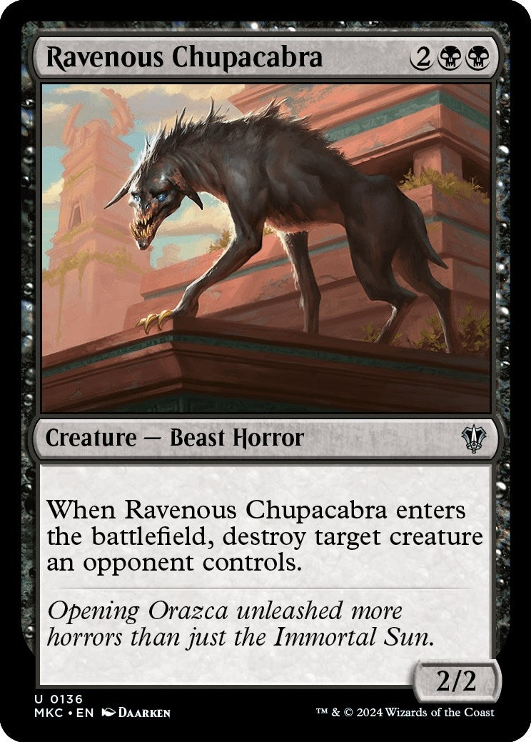 Image for Ravenous Chupacabra (Commander: Murders at Karlov Manor) (136) - Magic: The Gathering