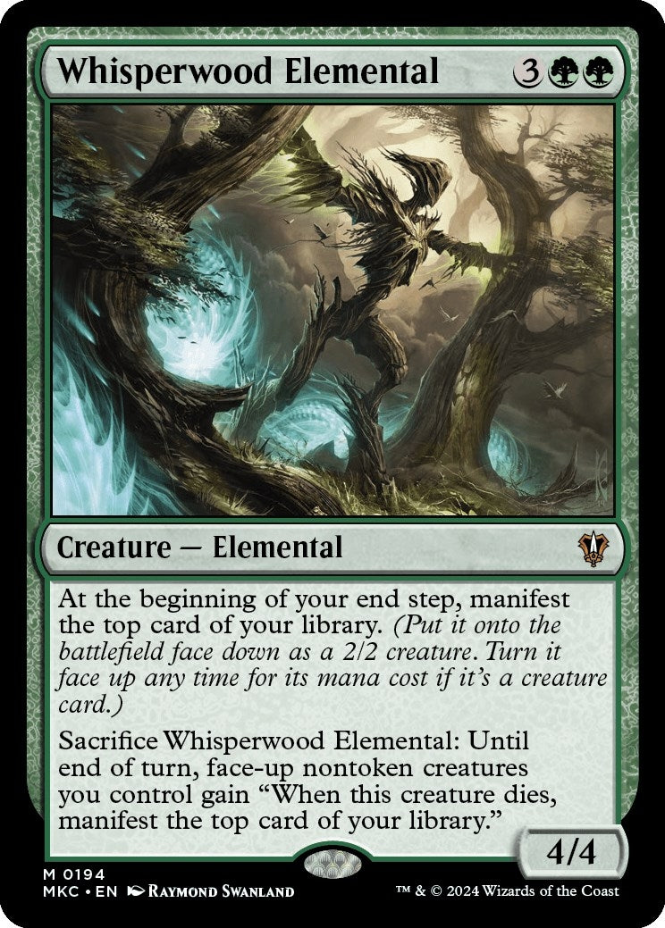 Image for Whisperwood Elemental (Commander: Murders at Karlov Manor) (194) - Magic: The Gathering