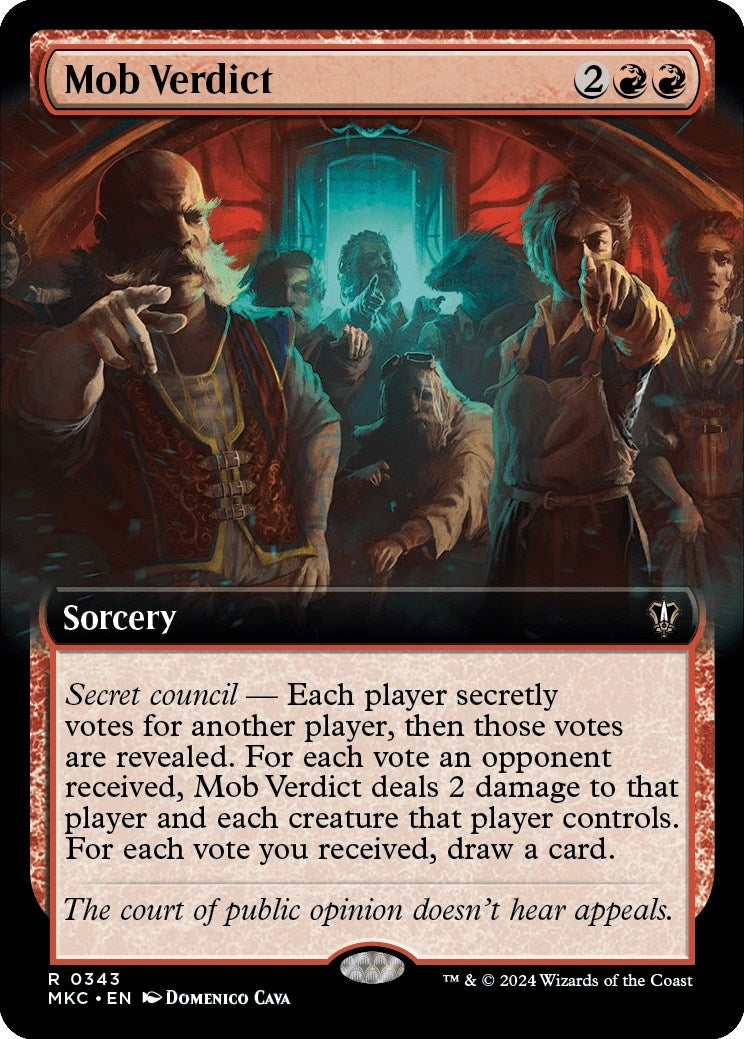 Image for Mob Verdict (Extended Art) (Commander: Murders at Karlov Manor) (343) - Magic: The Gathering
